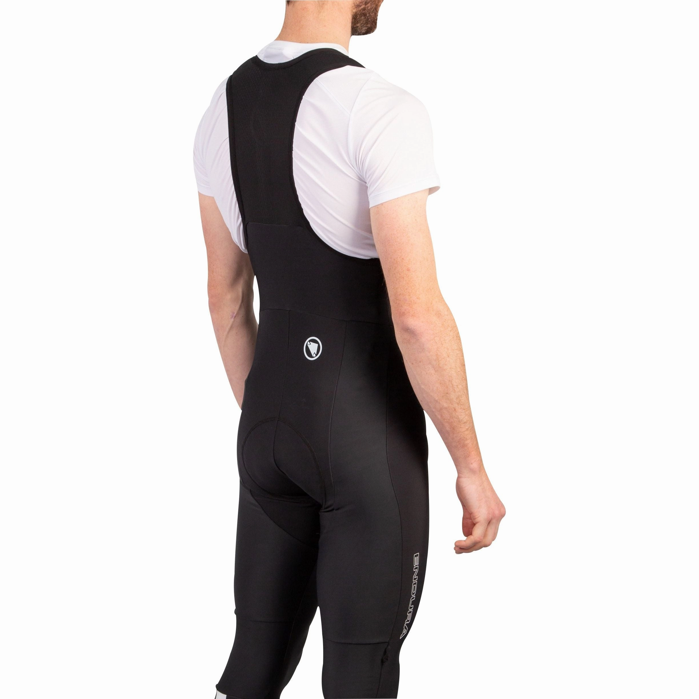 Abrasion Resistant Fabric Flexible Fabric Blend Endura FS260-Pro Thermo II Mens Cycling Bib Tights - Black