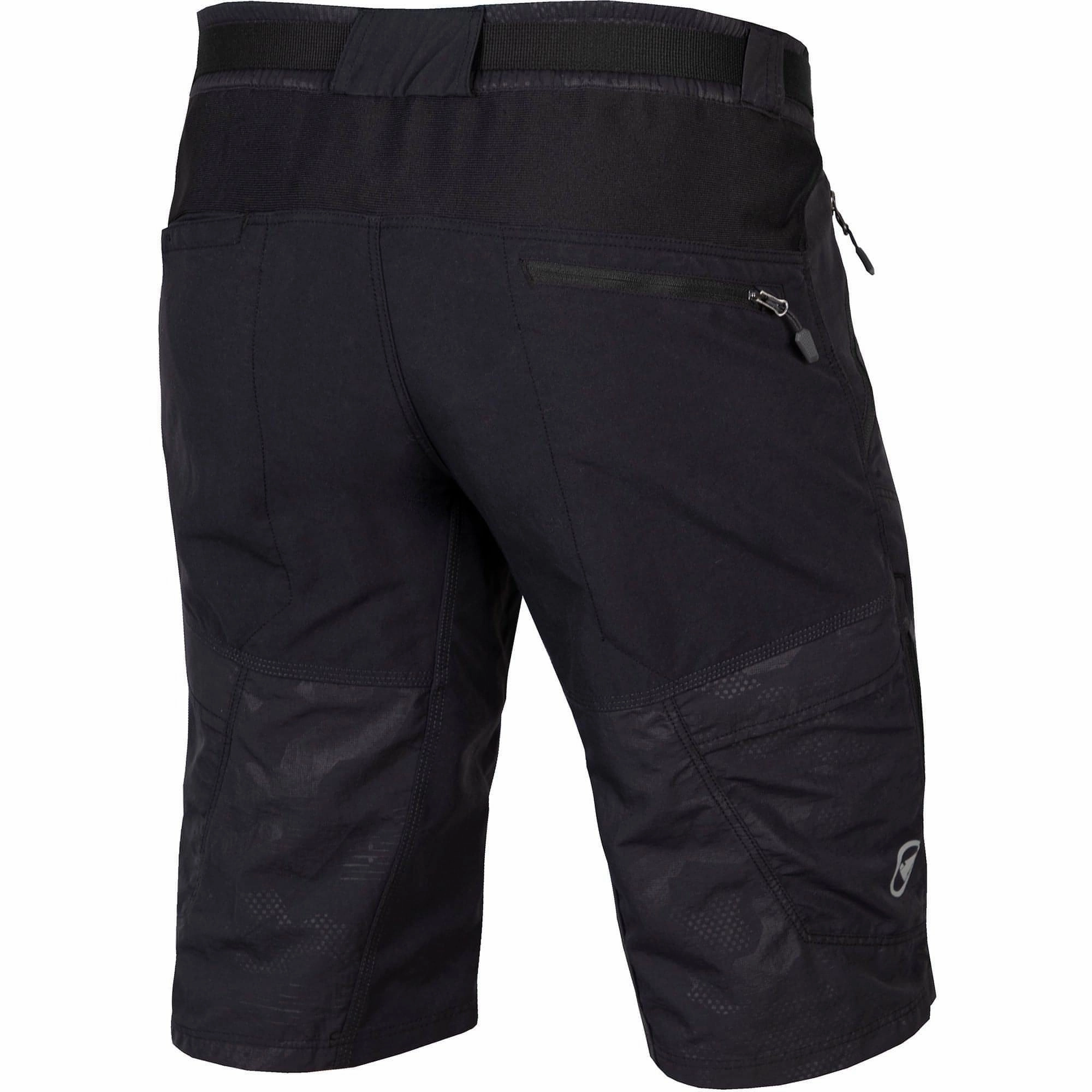 Water Resistant Endura Hummvee Mens Baggy Cycling Shorts With Liner - Black