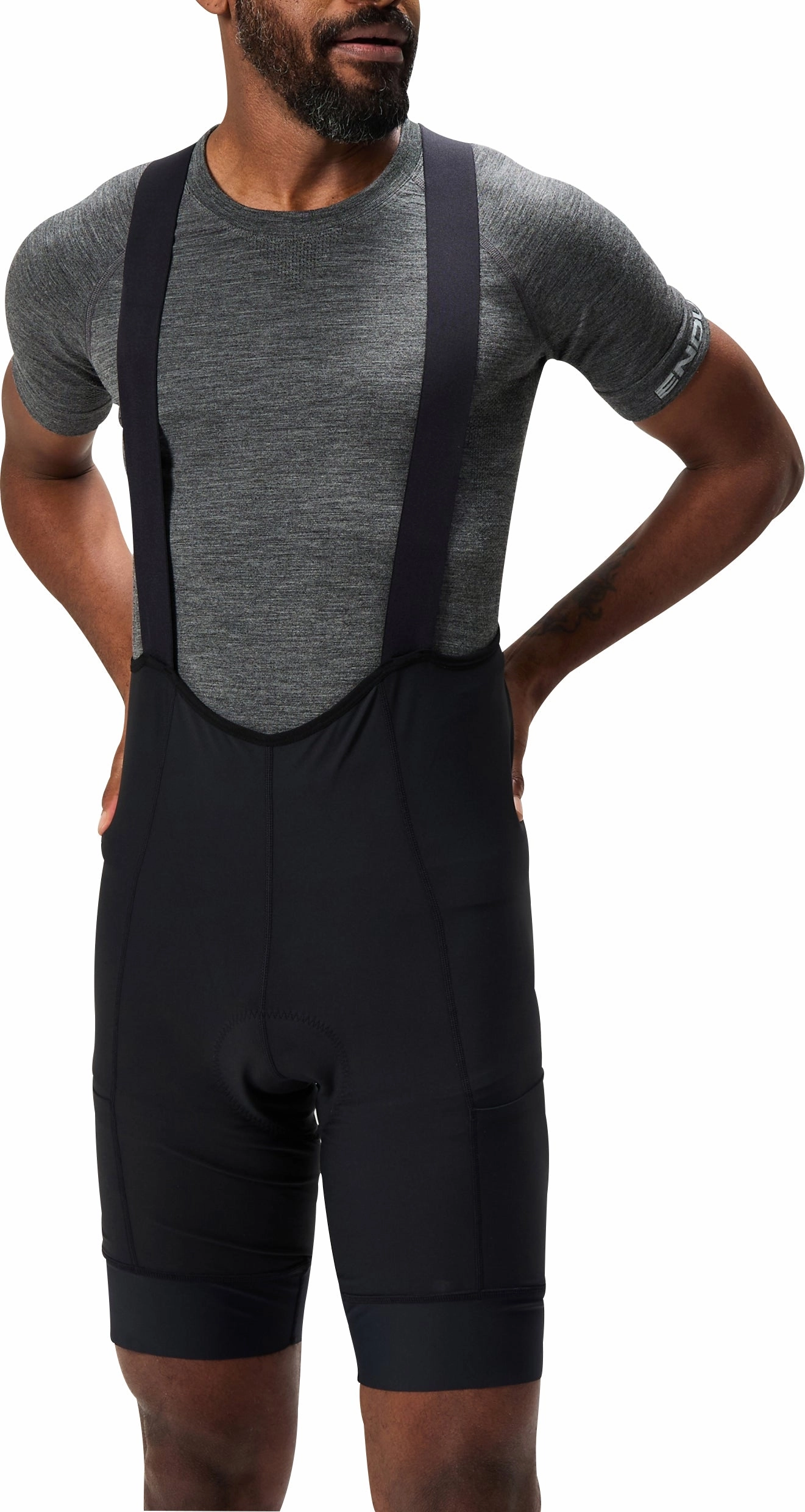 Endura Loop Mens Cycling Bib Shorts - Black soccer uniform Slim Comfort Fit