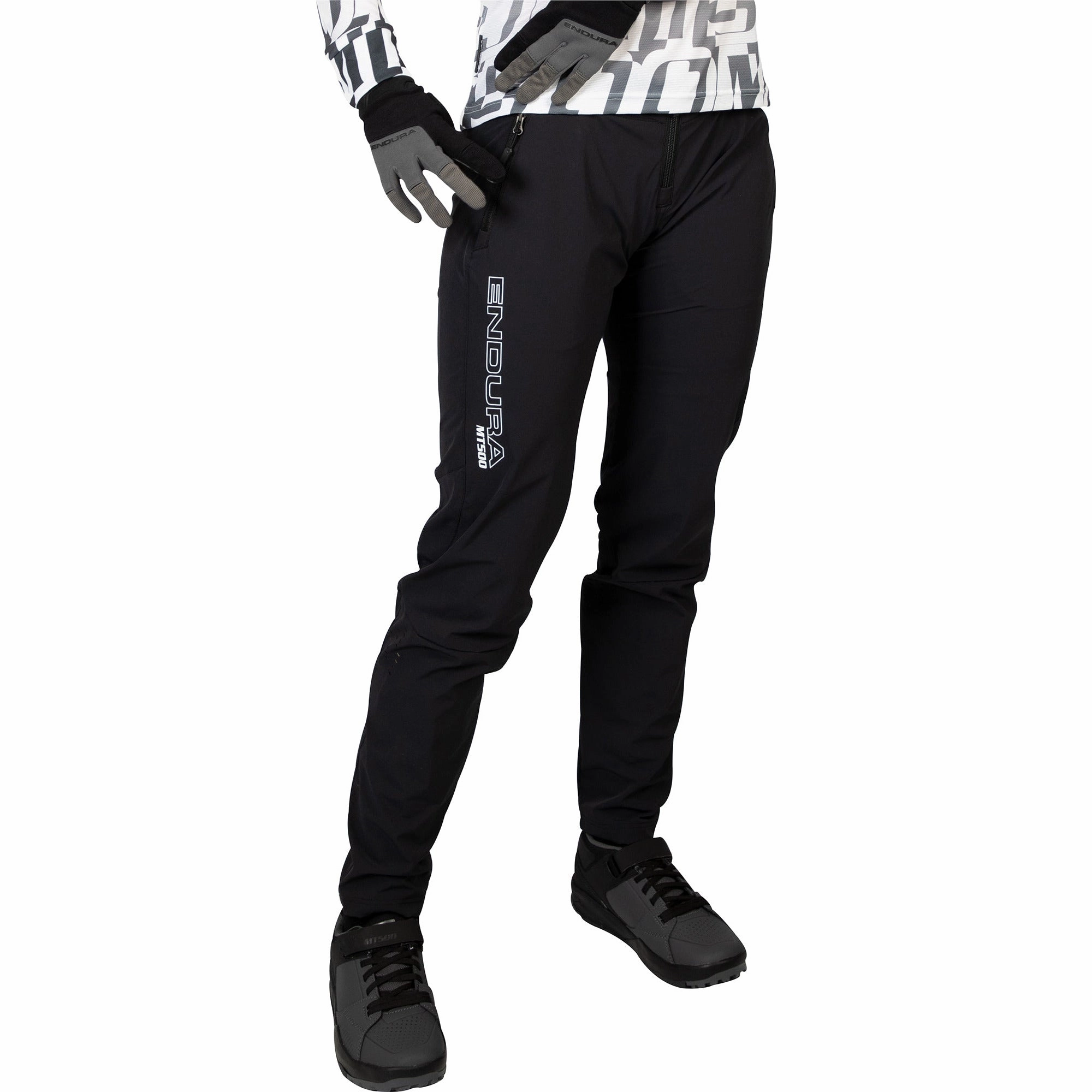 Breathable Wearable Endura MT500 Burner Lite Womens Cycling Trousers - Black