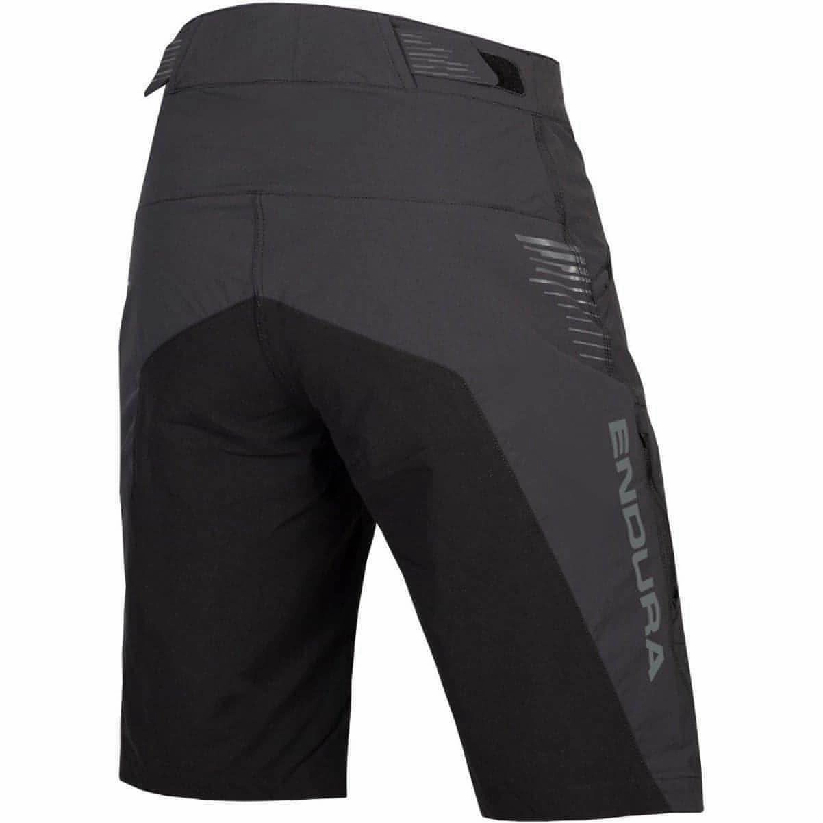Slim Profile Gusseted Crotch Endura Singletrack II Mens Baggy Cycling Shorts - Black