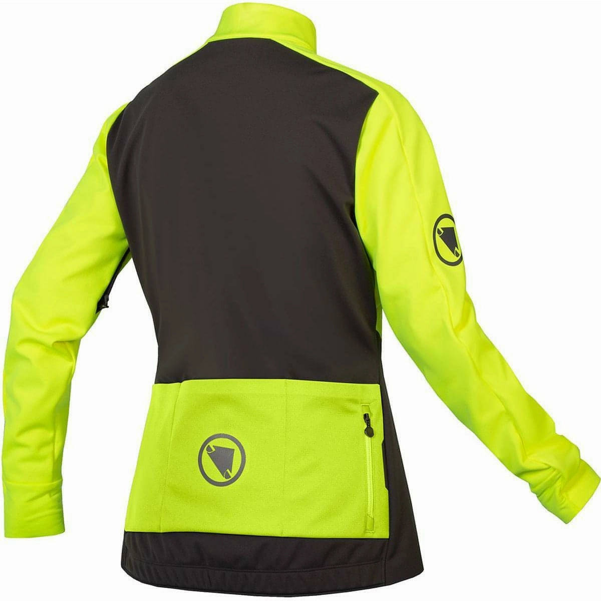 Endura Windchill II Womens Cycling Jacket - Yellow Dual Zipper System