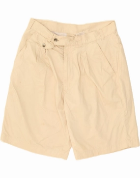 ENRICO GORLANI Mens Pegged Chino Shorts IT 50 Large W34 Beige Cotton Travel Light Multi Panel Cut