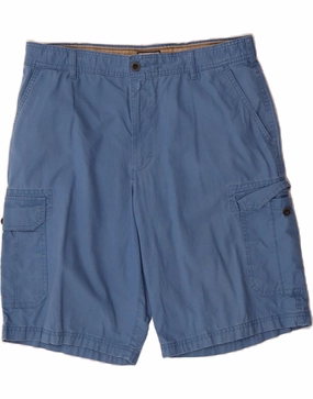 Tear Resistant Weave Travel Fashion IZOD Mens Cargo Shorts W36 Large Blue Cotton