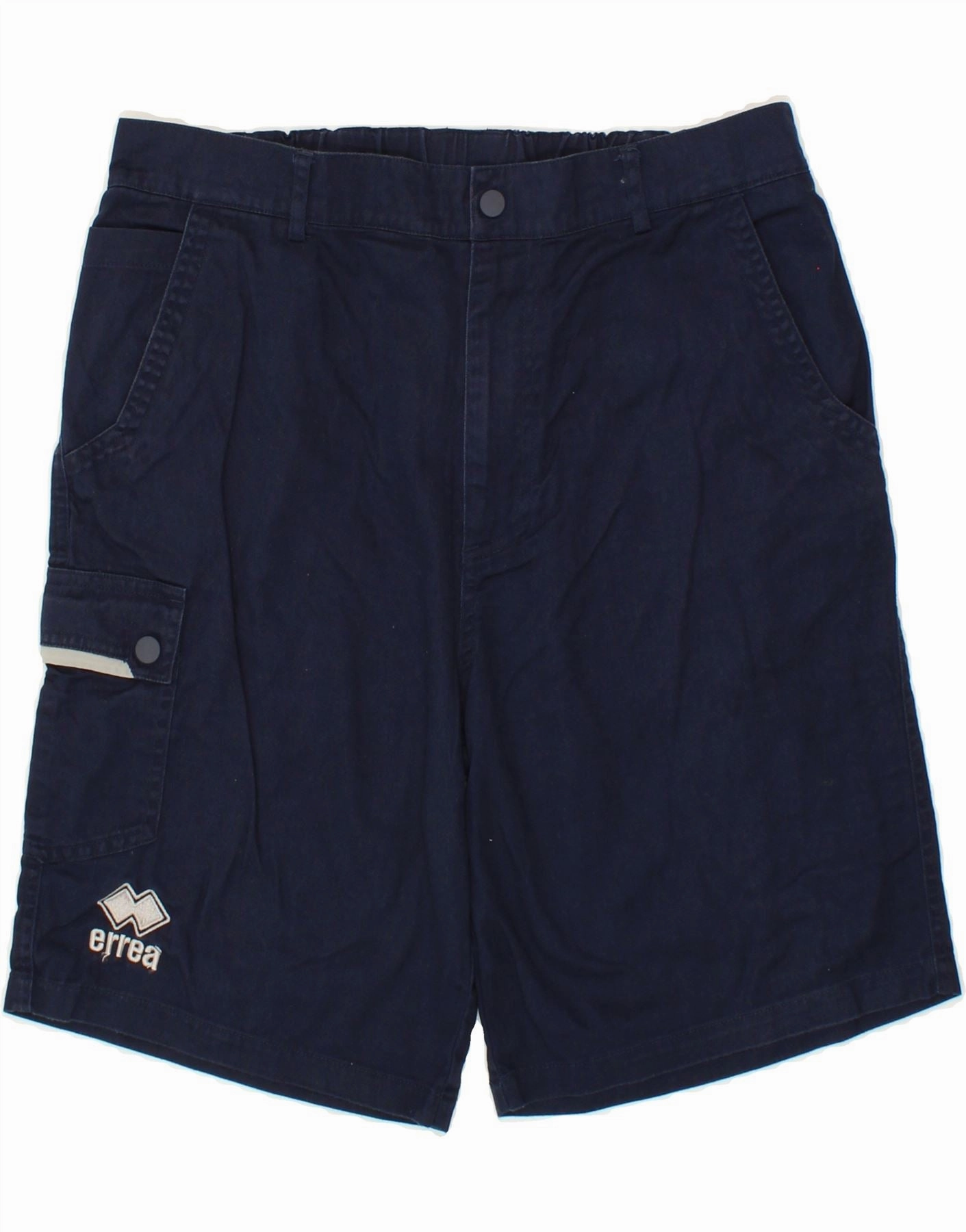 LaserCutEdging ERREA Mens Cargo Shorts Medium W30 Navy Blue Cotton