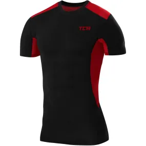 TCA FX Laser Mens Short Sleeve Compression Top - Black Easter Everyday Look