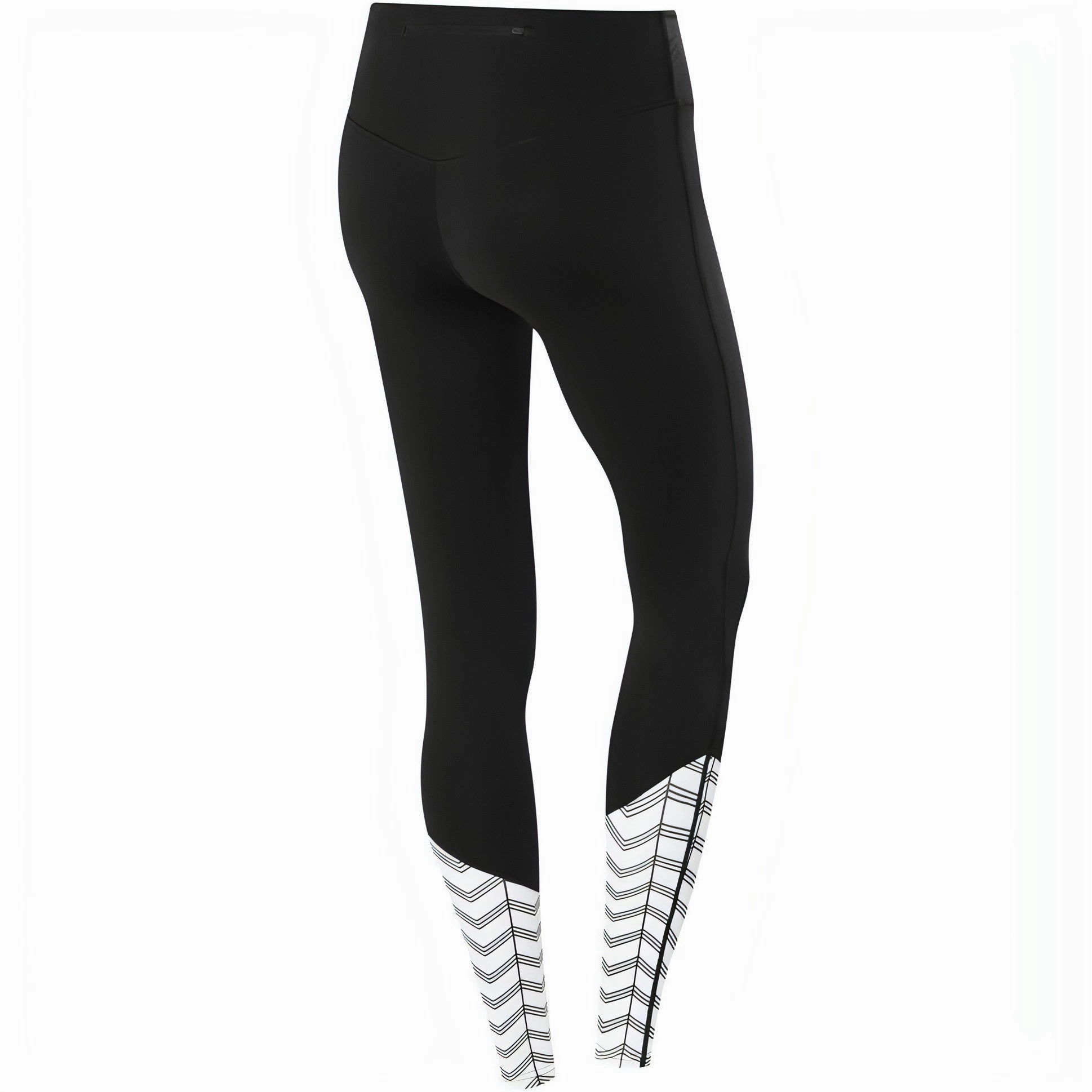 TCA Impulse Printed Womens Long Running Tights - Black Fit Essential No Compression
