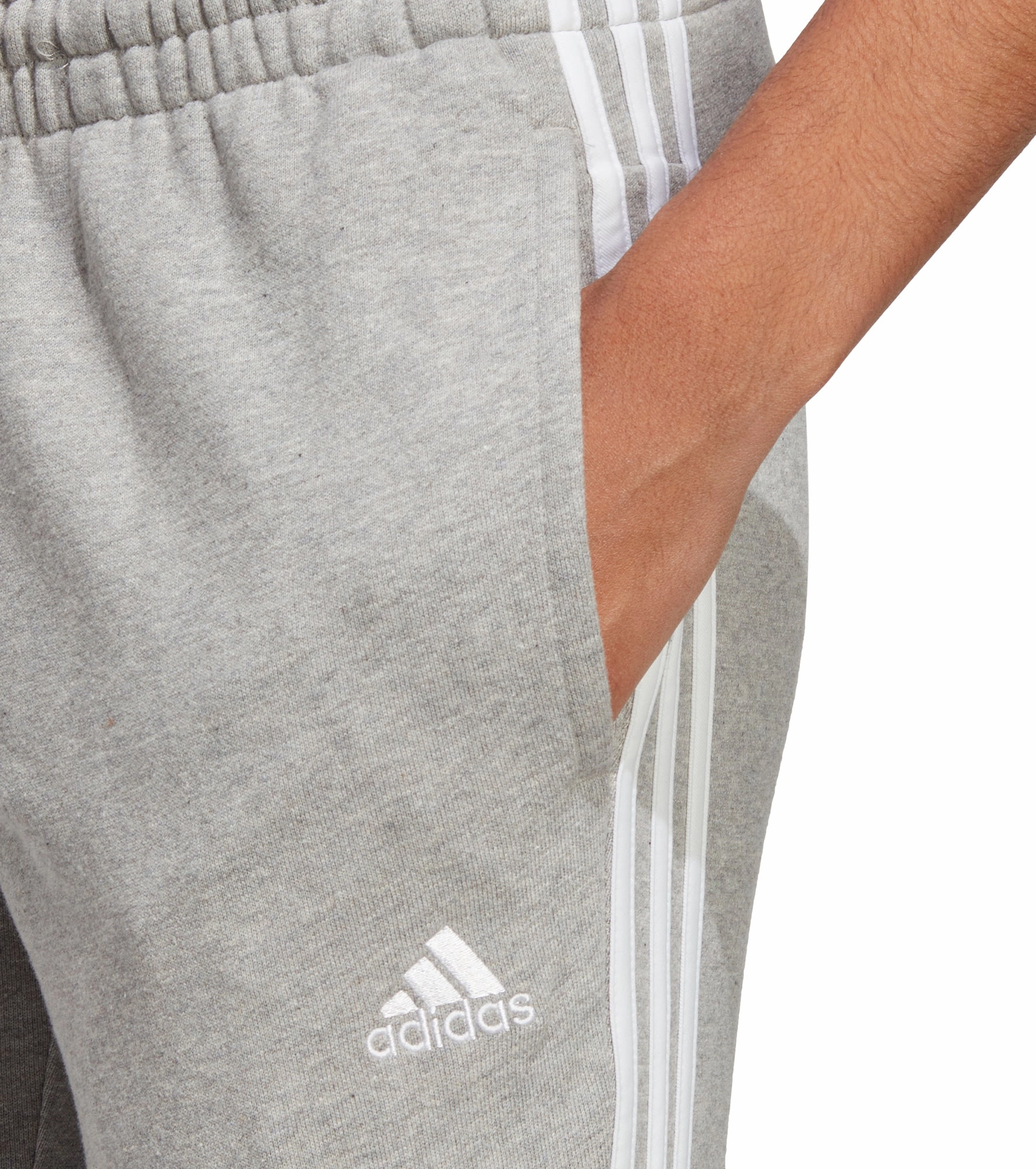 adidas Essentials 3 Stripes Womens Joggers - Grey Quick Layer
