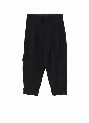 Lightweight Weave WOOL GABARDINE OUTER POCKET PANTS