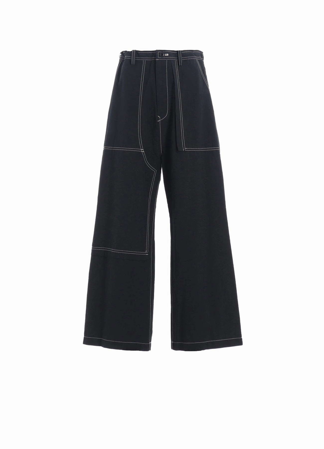 COTTON LINEN DUMP STRAIGHT PANTS Sporty Style