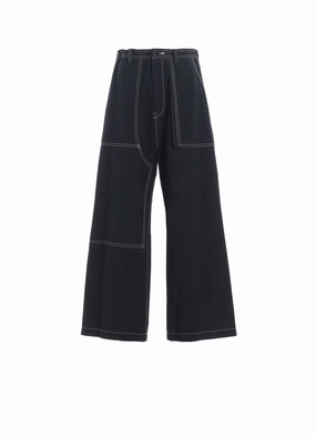 COTTON LINEN DUMP STRAIGHT PANTS Sporty Style