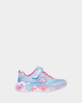 Slip Resistant Eternal Hearts Lights Youth Light Blue/Multi