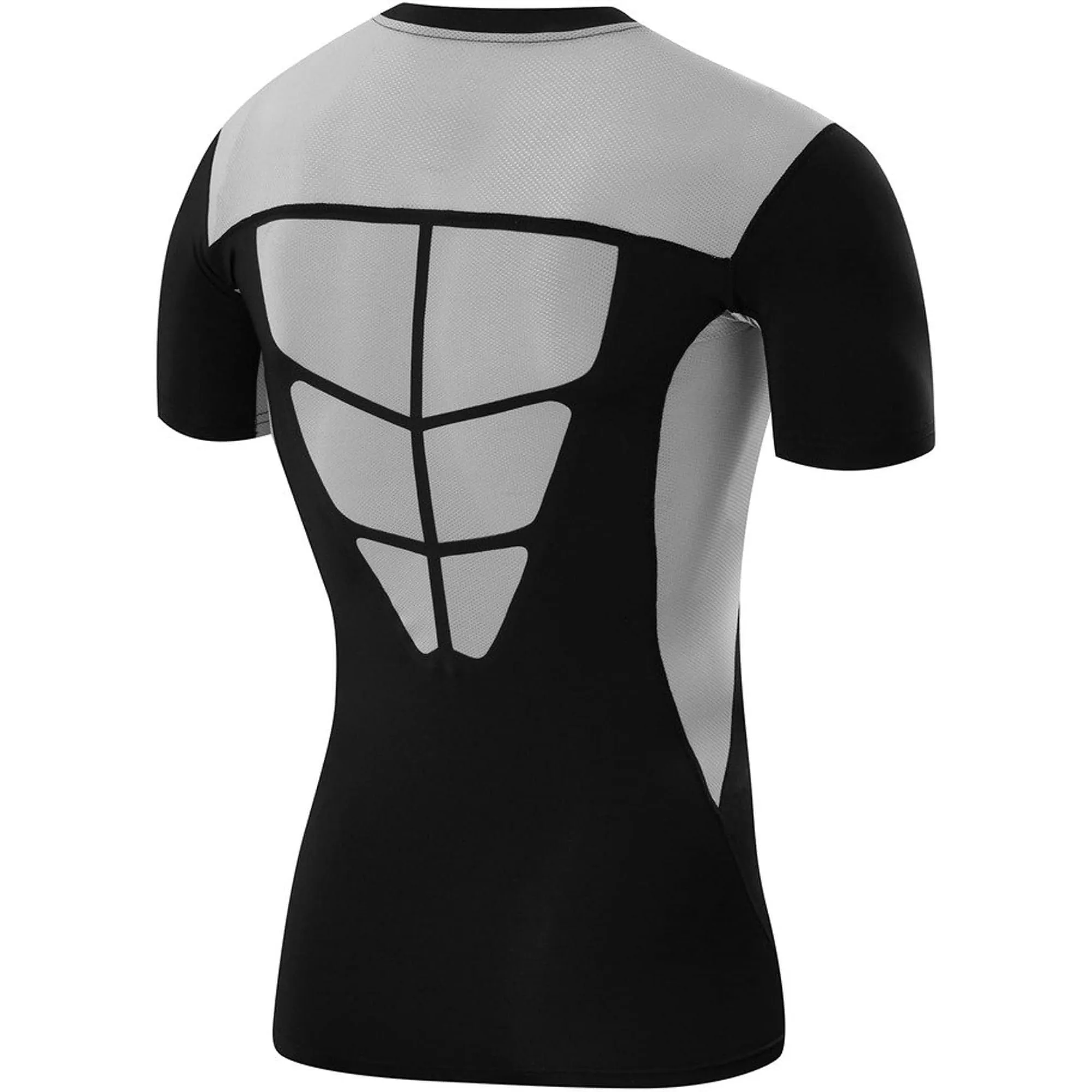 TCA FX Laser Mens Short Sleeve Compression Top - Black windproof
