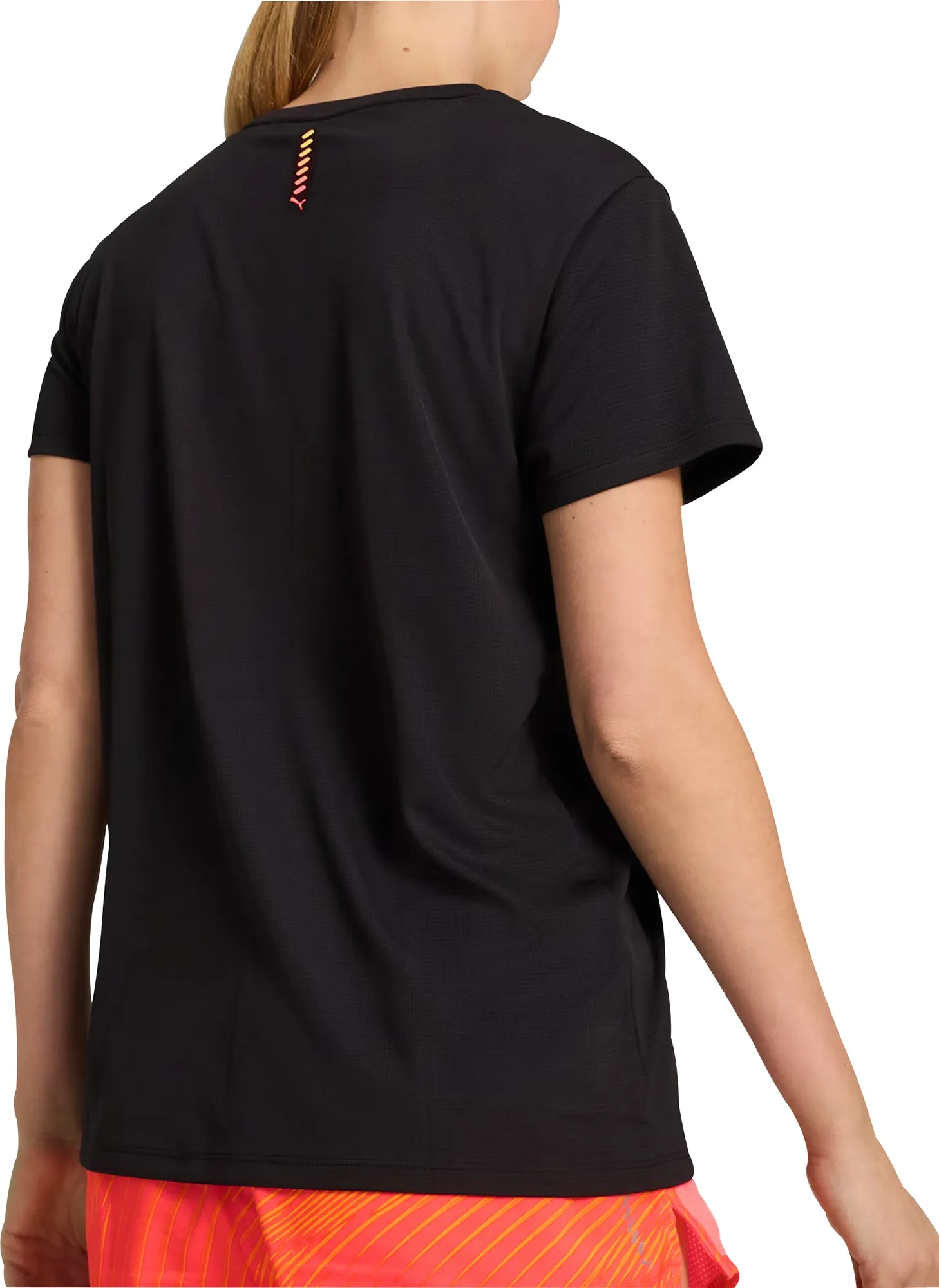 Puma Run Favourite Graphic Short Sleeve Womens Running Top - Black Unique Design casual and comfortable