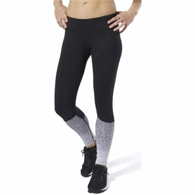 Reebok Lux Fade Womens Long Training Tights - Black Active Fit