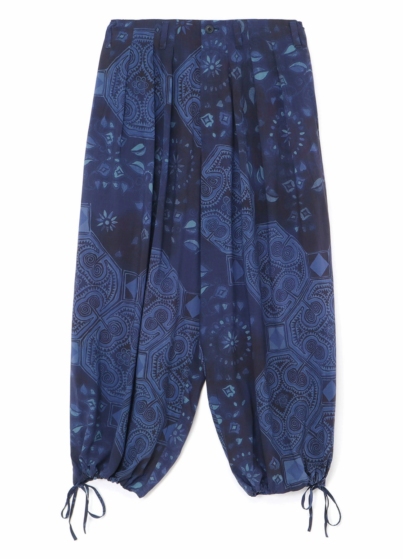 CHINOISERIE-A PRINTED DRAWSTRING BALLOON PANTS Functional Ease