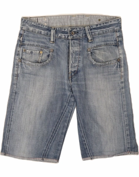 Double Layered Hem G-STAR Mens Denim Shorts W33 Medium  Blue Cotton