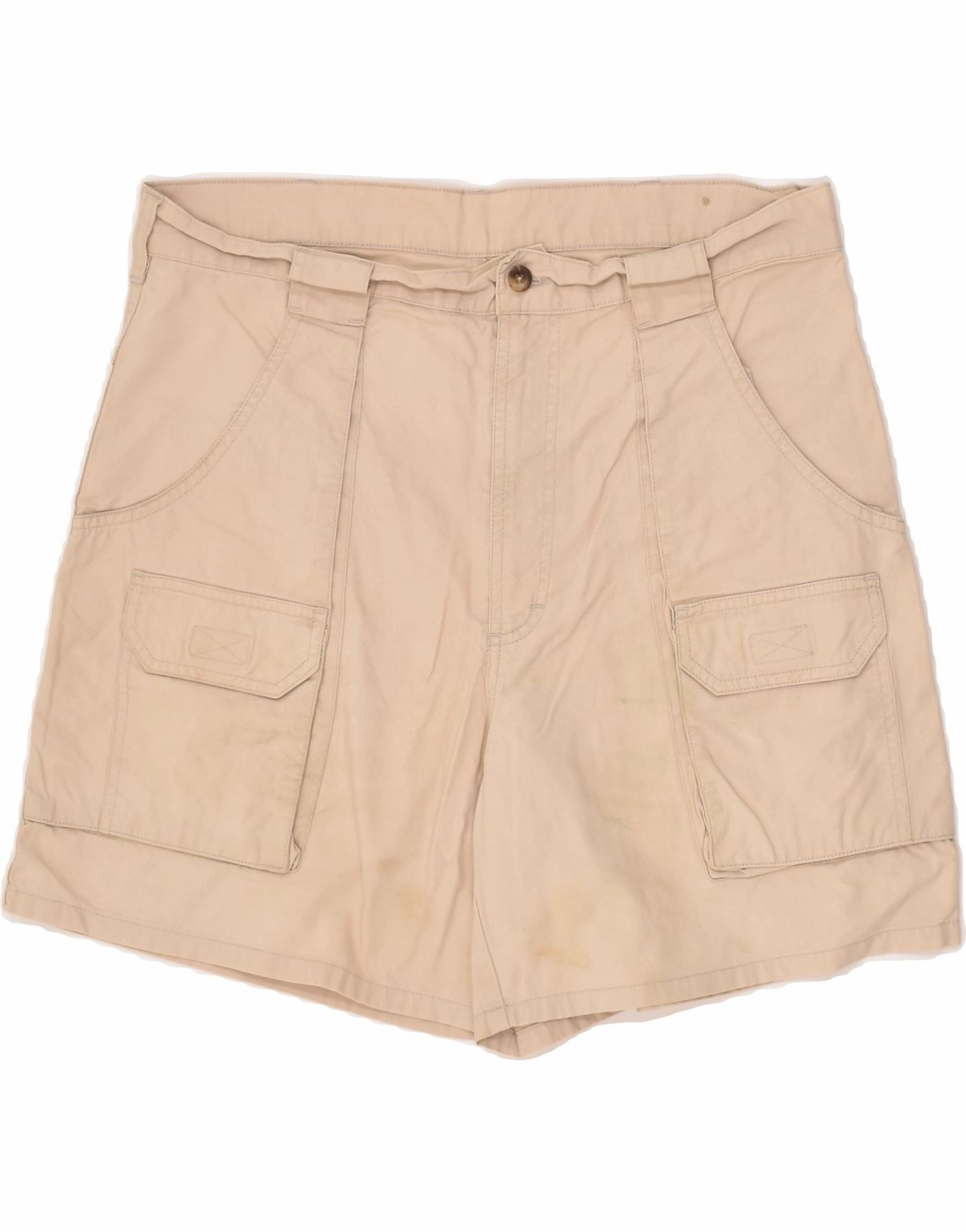 neon colors poolside fashion WRANGLER Mens Cargo Shorts W34 Large Beige Cotton