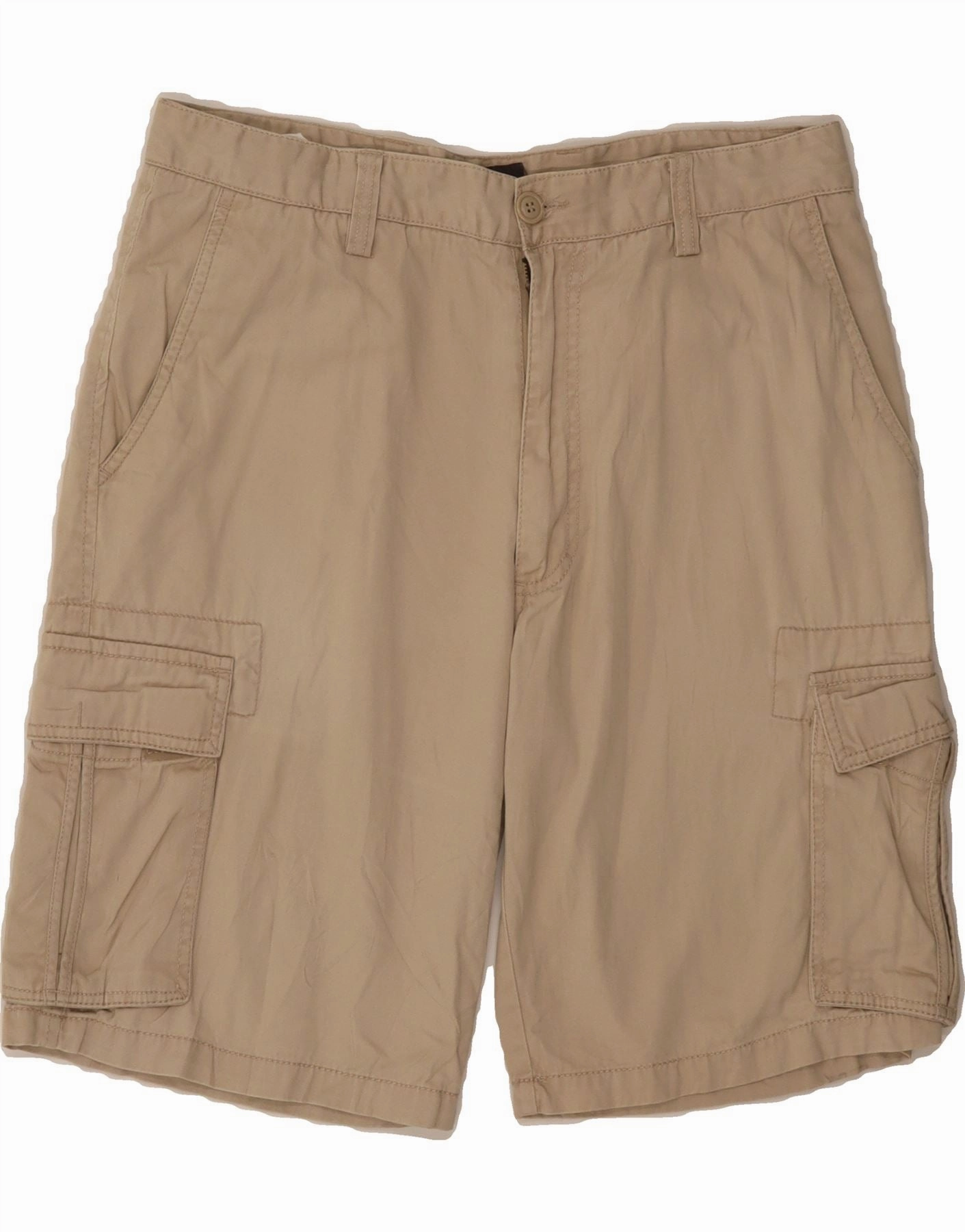 DOCKERS Mens Cargo Shorts W36 Large  Beige Cotton Anti Slip Waist Grip Modern Look