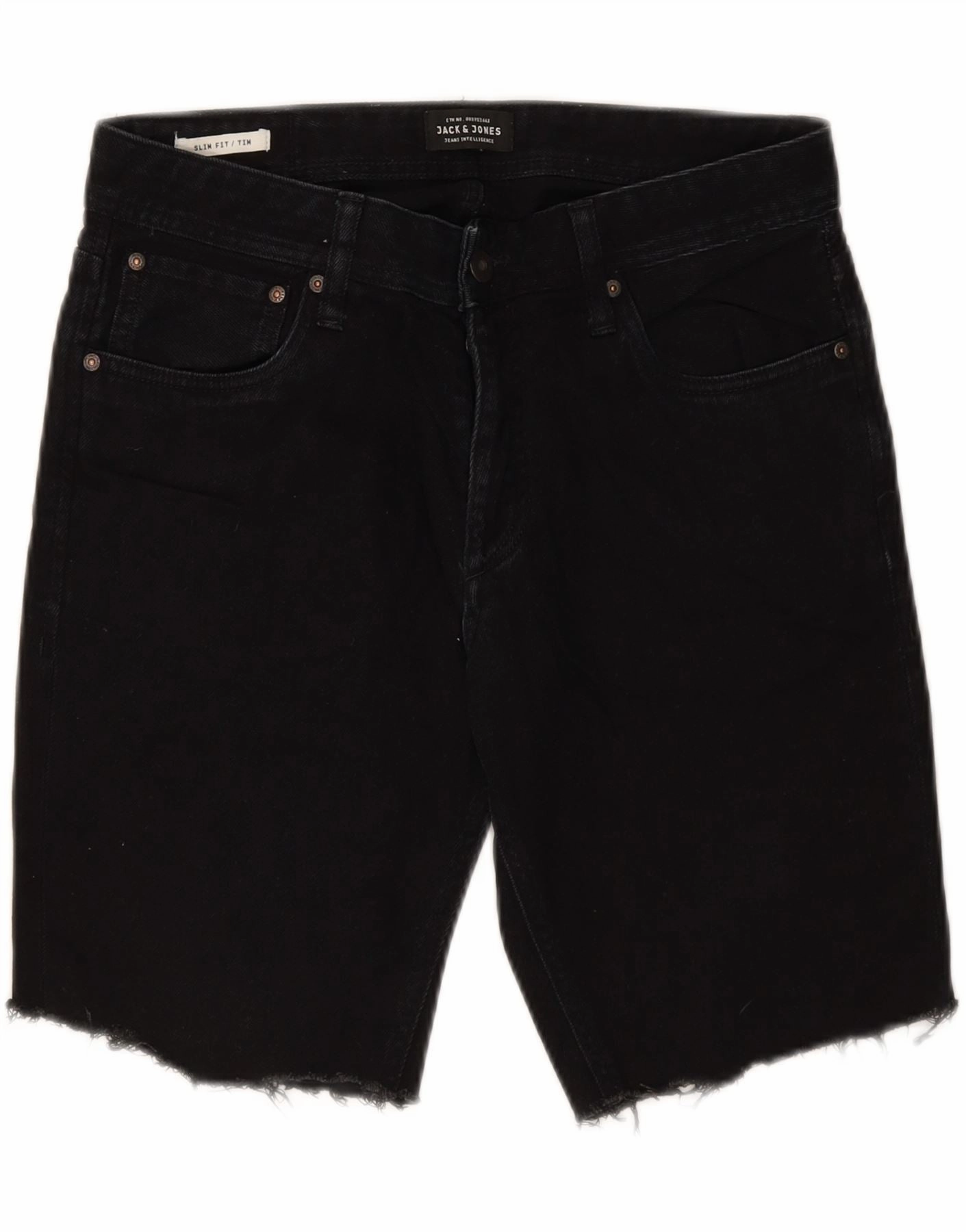 Freedom Stretch simple design JACK & JONES Mens Tim Slim Fit Denim Shorts W32 Medium  Black