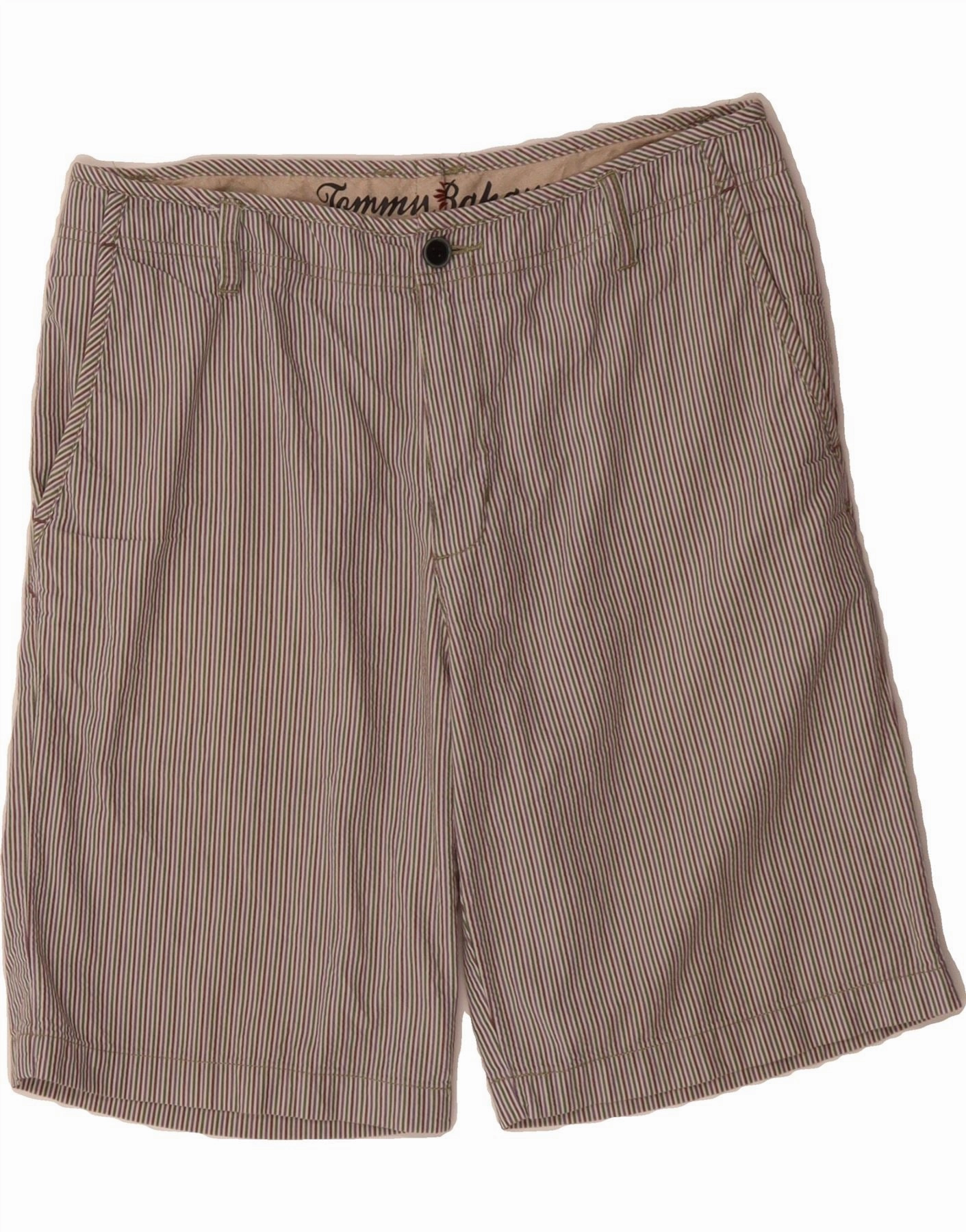 Sweat Resistant Fabric TOMMY BAHAMA Mens Chino Shorts W34 Large  Multicoloured Pinstripe Cotton