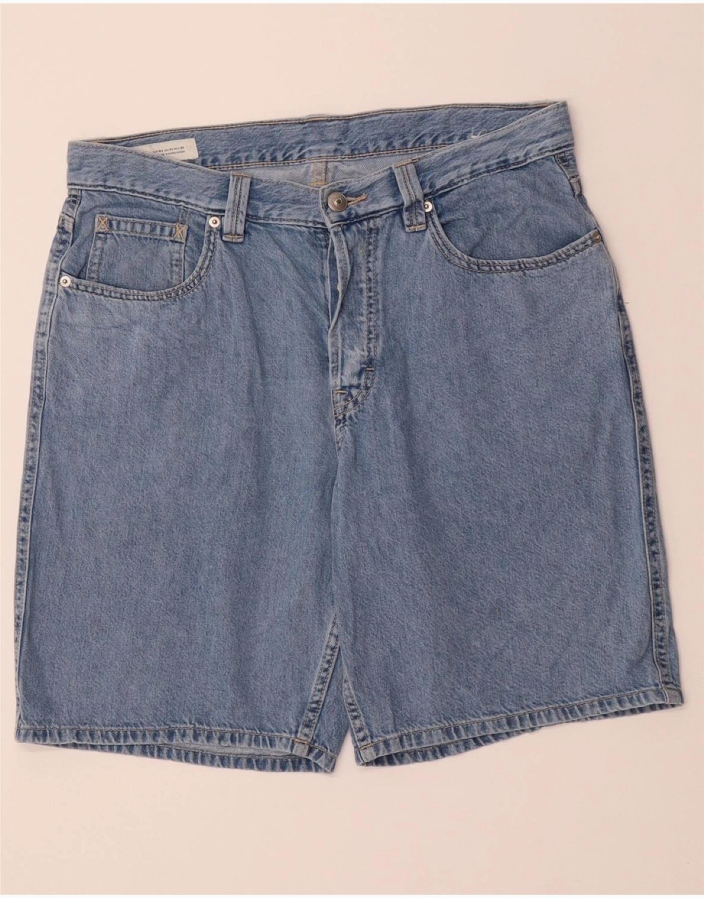ZARA Mens Denim Shorts EU 42 Large W34 Blue cyclists