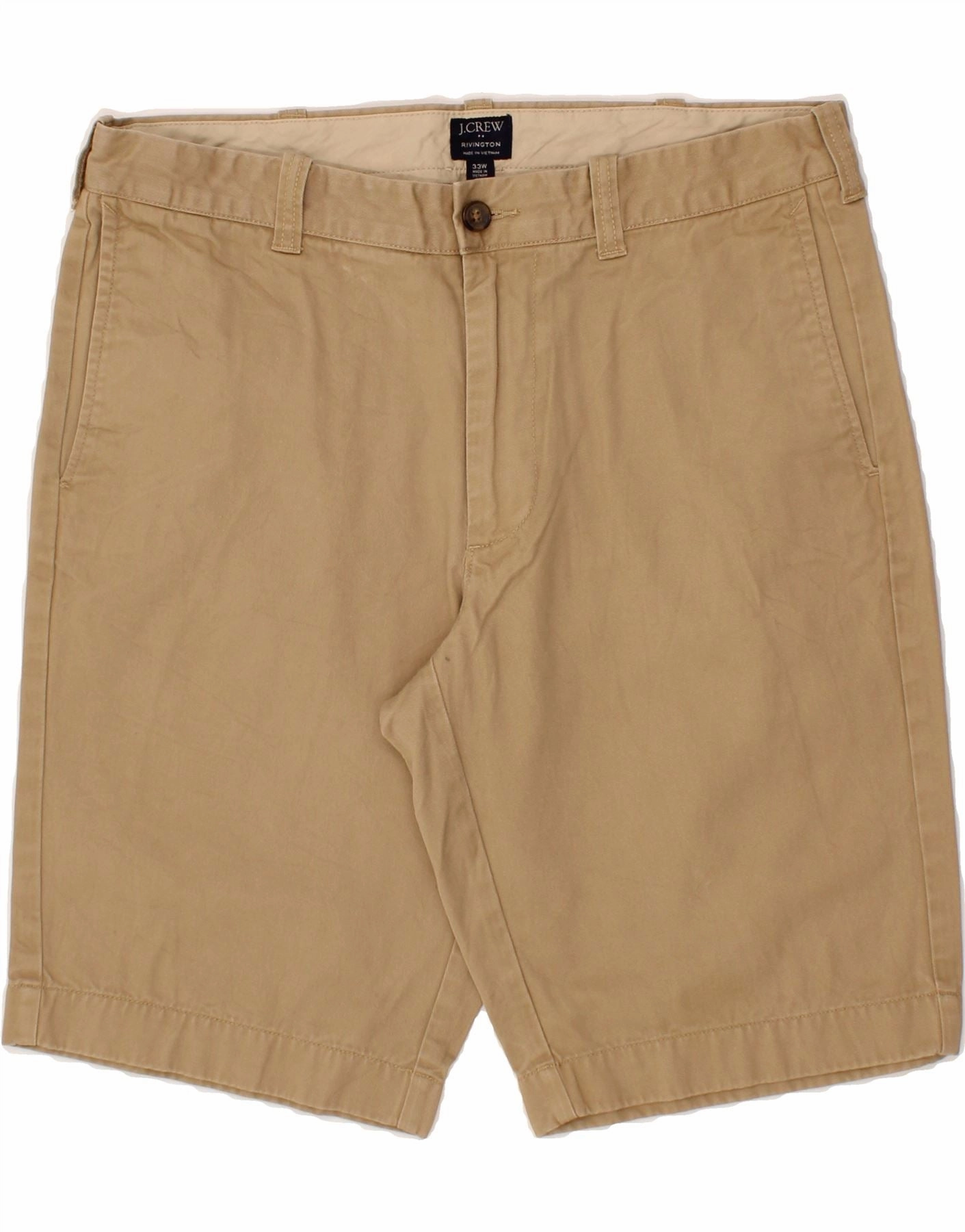 Anorak J. CREW Mens Rivington Chino Shorts W33 Medium Brown Cotton