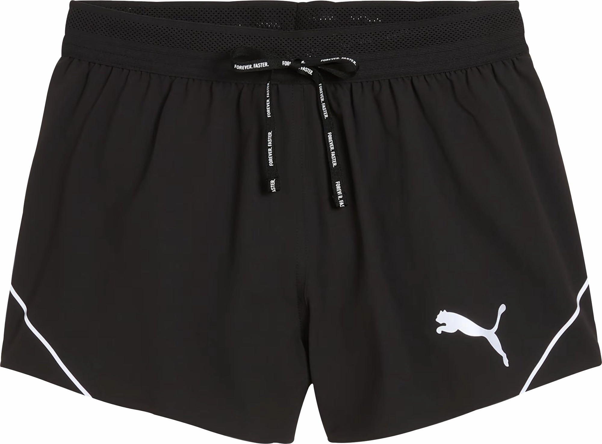 Exclusive Design Puma Raceday UltraWeave 3 Inch Womens Split Running Shorts - Black