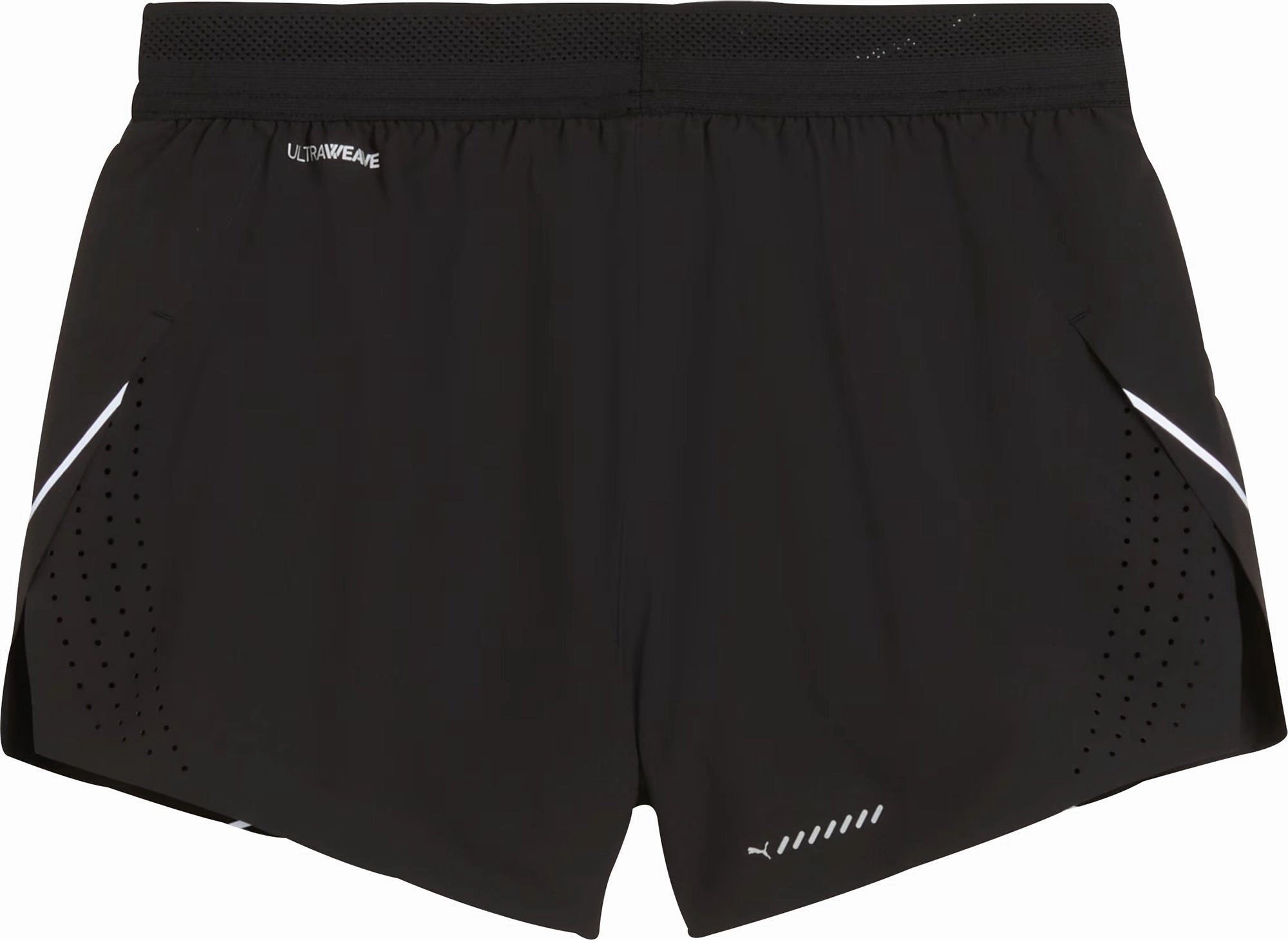 Cool Fit Puma Raceday UltraWeave 3 Inch Womens Split Running Shorts - Black