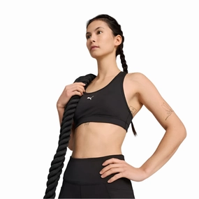 PUMA Womens 4KEEPS Bra Half-sleeved seams Stretchable Fabric