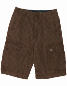 Abrasion Resistant Fabric Sport Fit Design VANS Mens Cargo Shorts W28 Small Grey Check Cotton