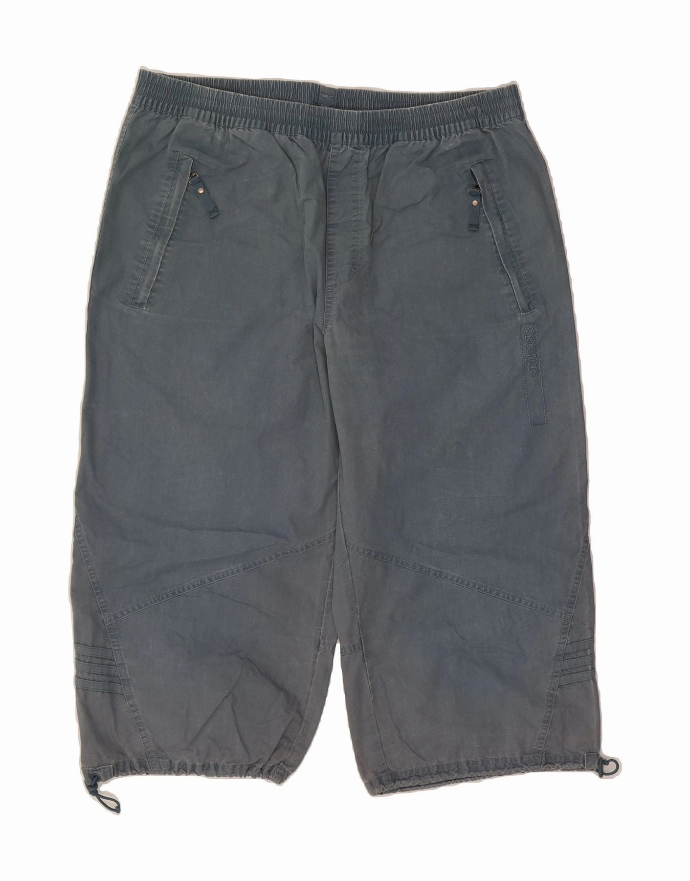 ADIDAS Mens Bermuda Shorts Large W34 Blue Cotton Non Irritating Seams Non Slip Inner Grip