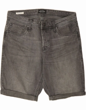JACK & JONES Mens Regular Fit Denim Shorts Medium W34  Grey Cotton Travel Wear transportation industry