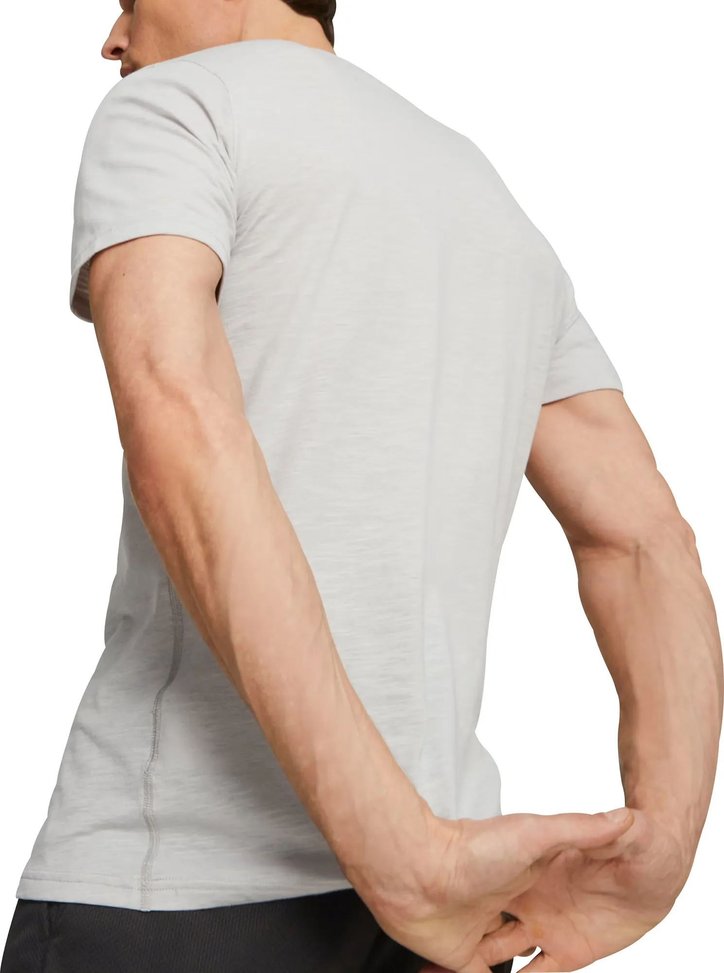 Puma Concept Graphic Short Sleeve Mens Training Top - Grey Functional Side Gussets