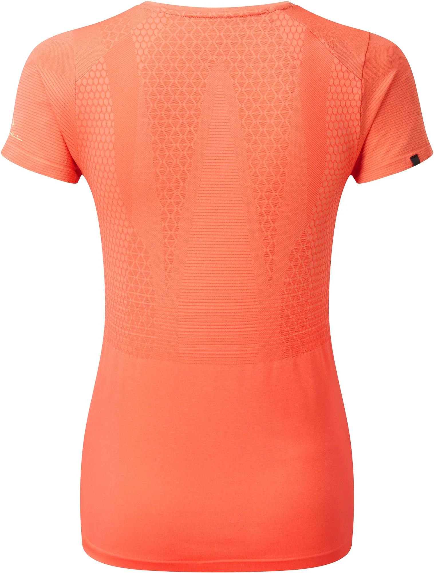 Ronhill Tech Marathon Short Sleeve Womens Running Top - Orange UPF Rated Fabric