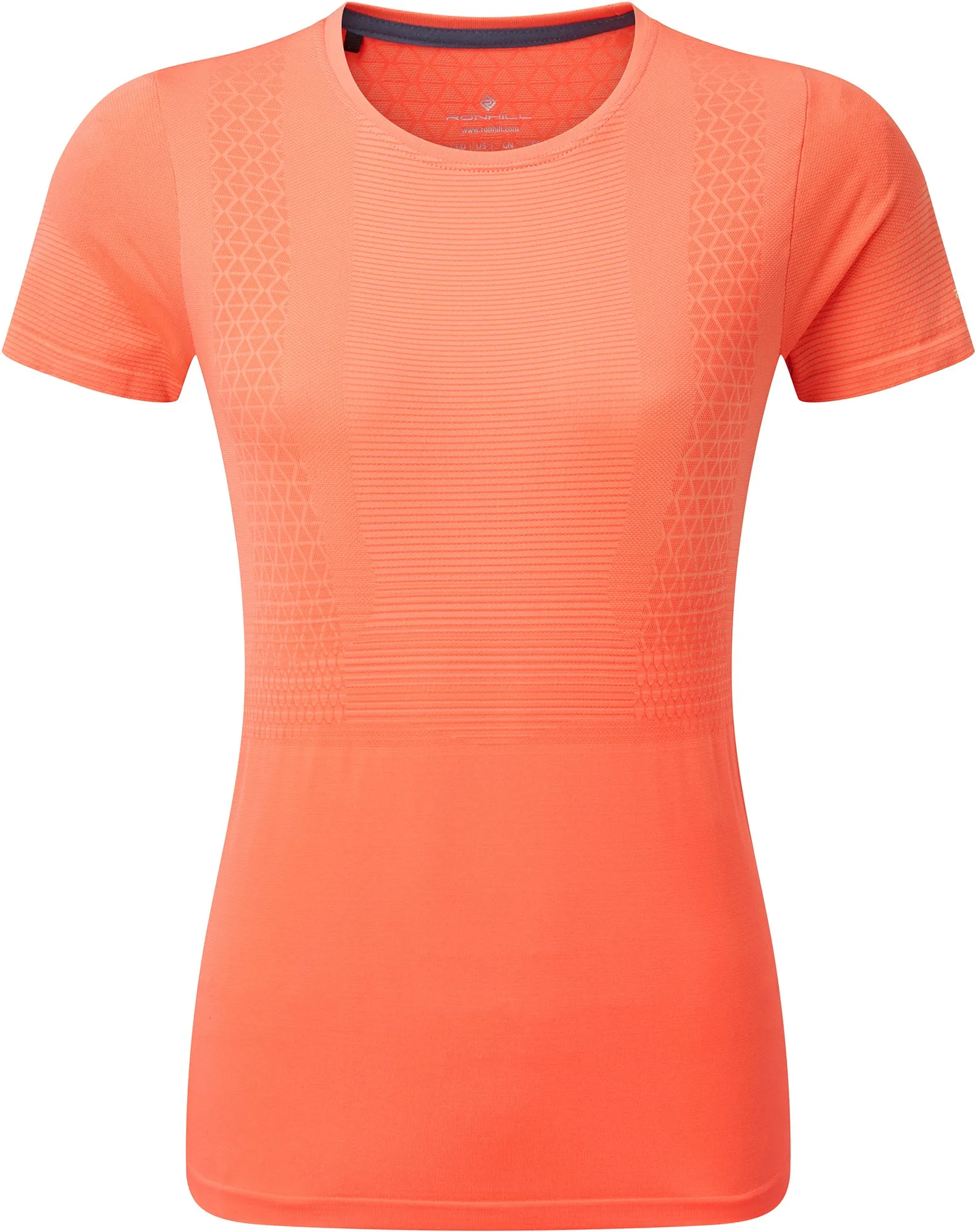 Ronhill Tech Marathon Short Sleeve Womens Running Top - Orange Indoor clothing Timeless Fashion