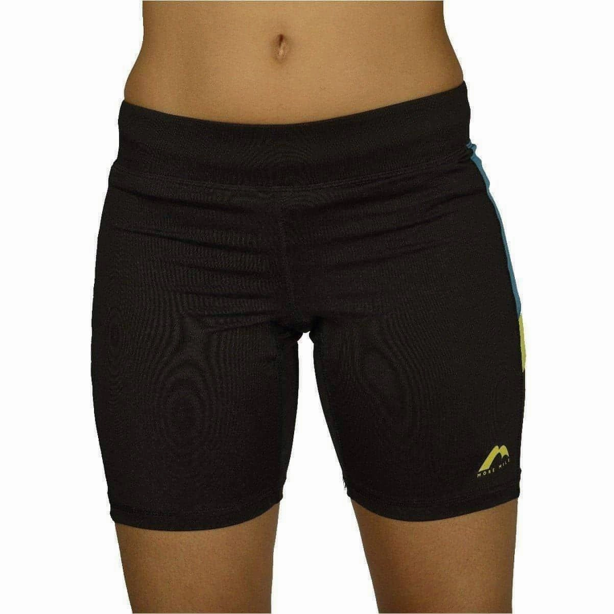 More Mile More-Tech Womens Short Running Tights - Black Chill Vibes Fit