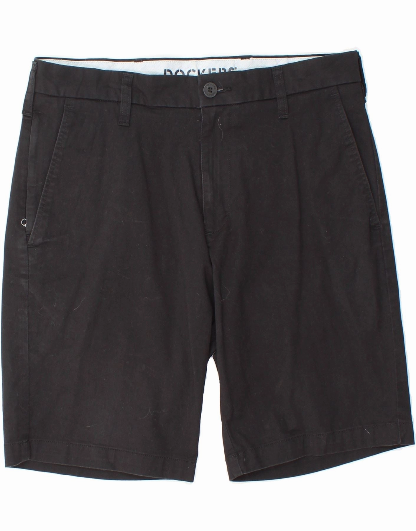 DOCKERS Mens Chino Shorts W31 Medium  Black Cotton No Pinch Casual Flex Fit