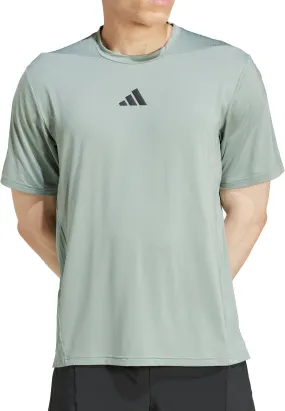 Quick Release Hem adidas Designed For Training Intensity Short Sleeve Mens Training Top - Green