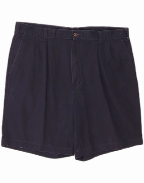 FARAH Mens Pegged Chino Shorts W40 XL Navy Blue Cotton Easy Adjust Drawcord