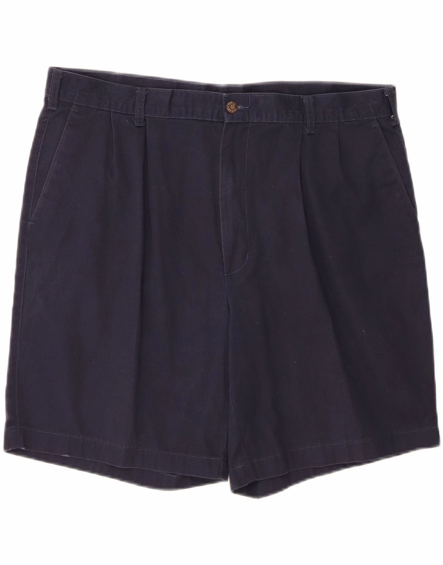 FARAH Mens Pegged Chino Shorts W40 XL Navy Blue Cotton Easy Adjust Drawcord