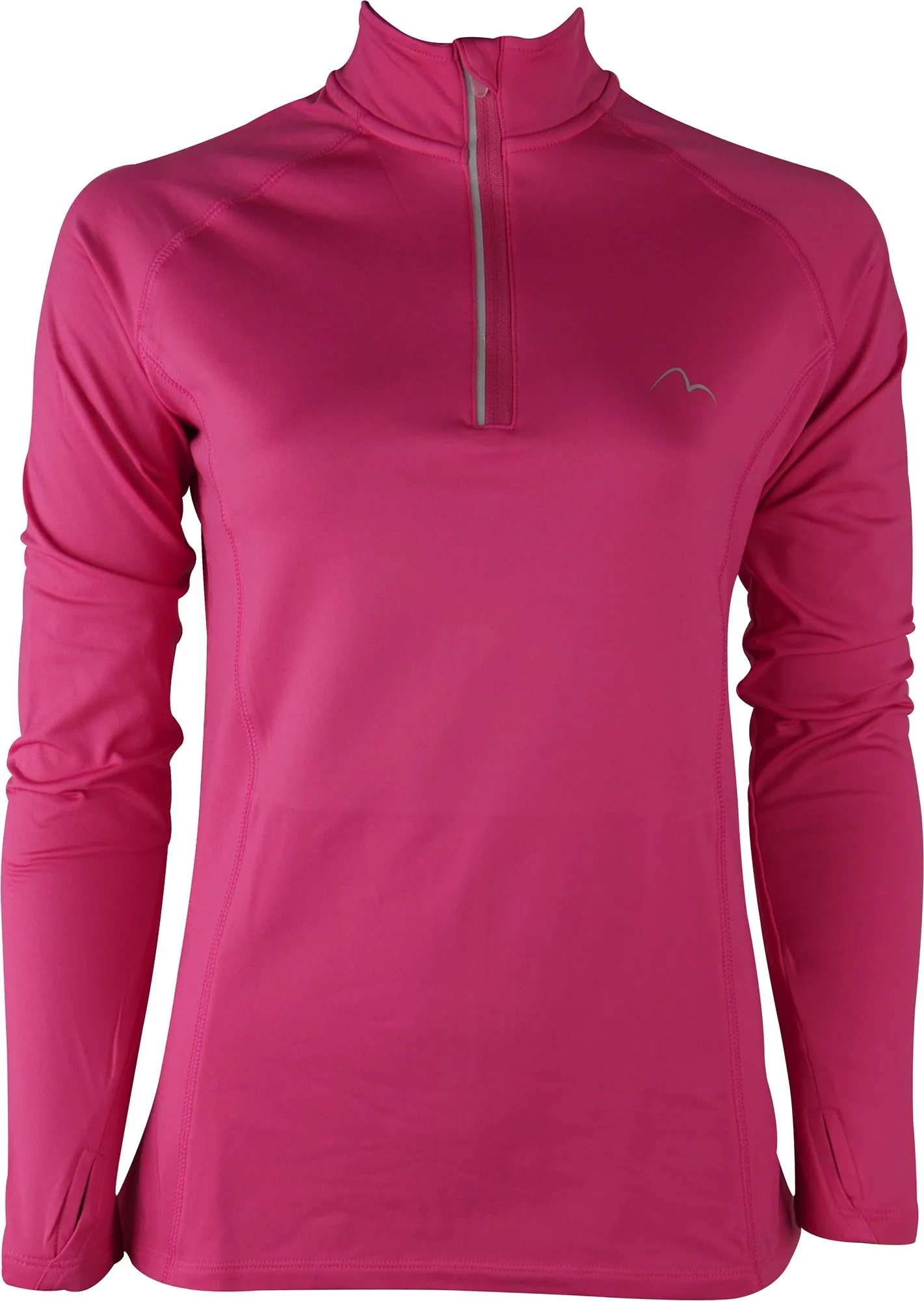 Everyday Fashion Look More Mile Vivid Half Zip Long Sleeve Womens Running Top - Pink