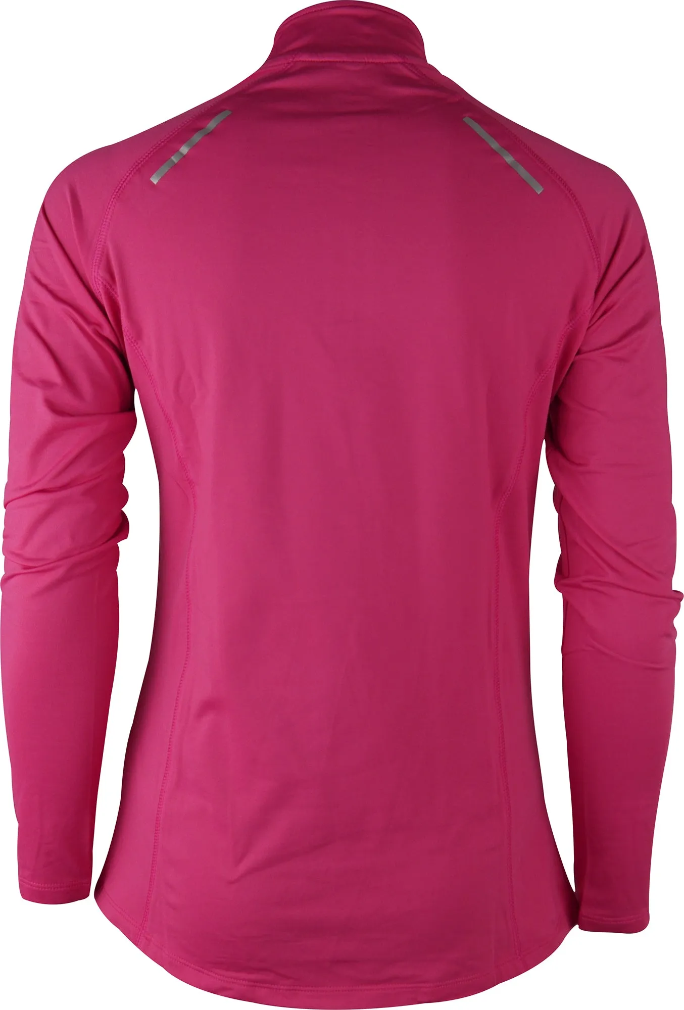 More Mile Vivid Half Zip Long Sleeve Womens Running Top - Pink Soft & Smooth Effortless Layer