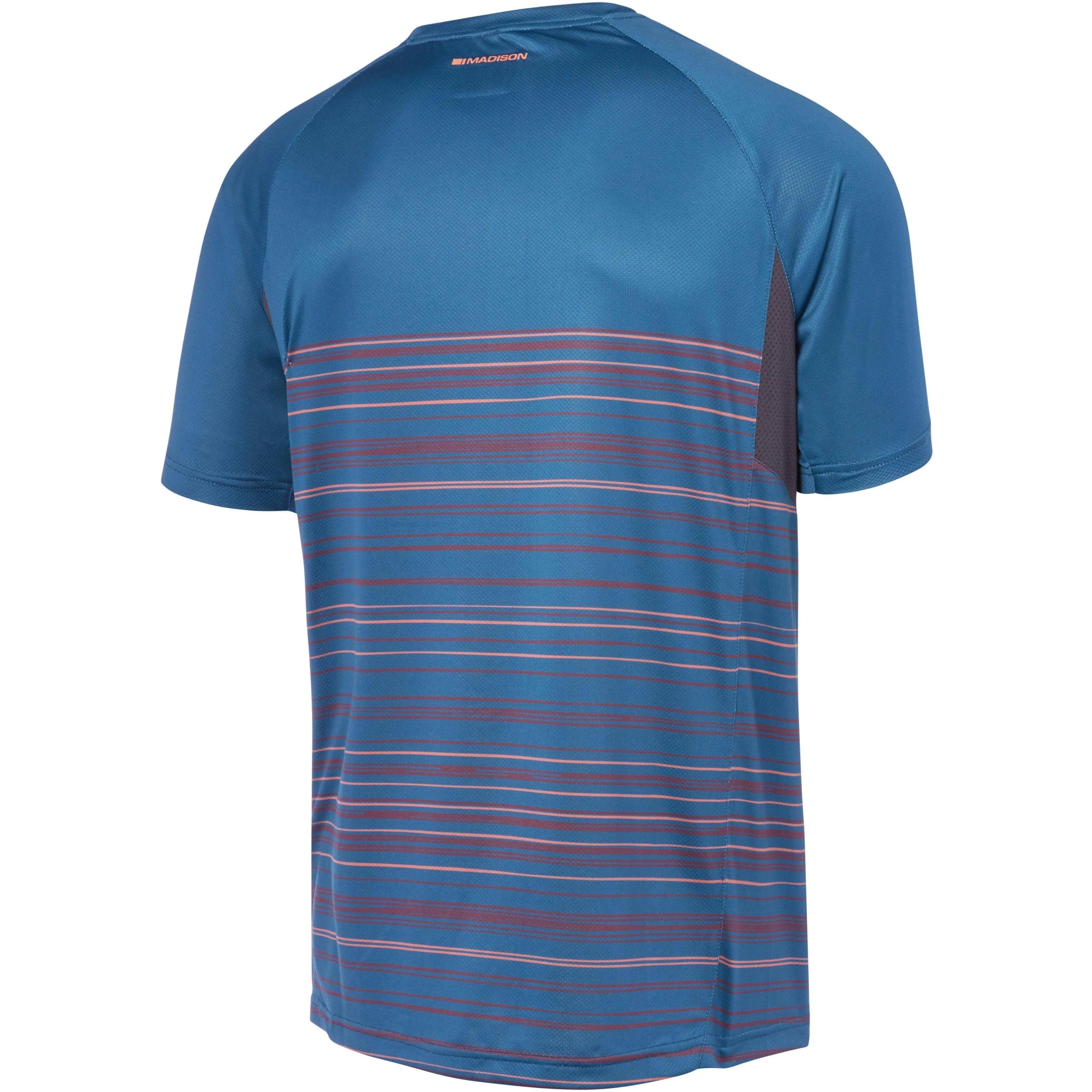 FlexibleCollarOptions Breathable Design Madison Roam Short Sleeve Mens Cycling Jersey - Blue