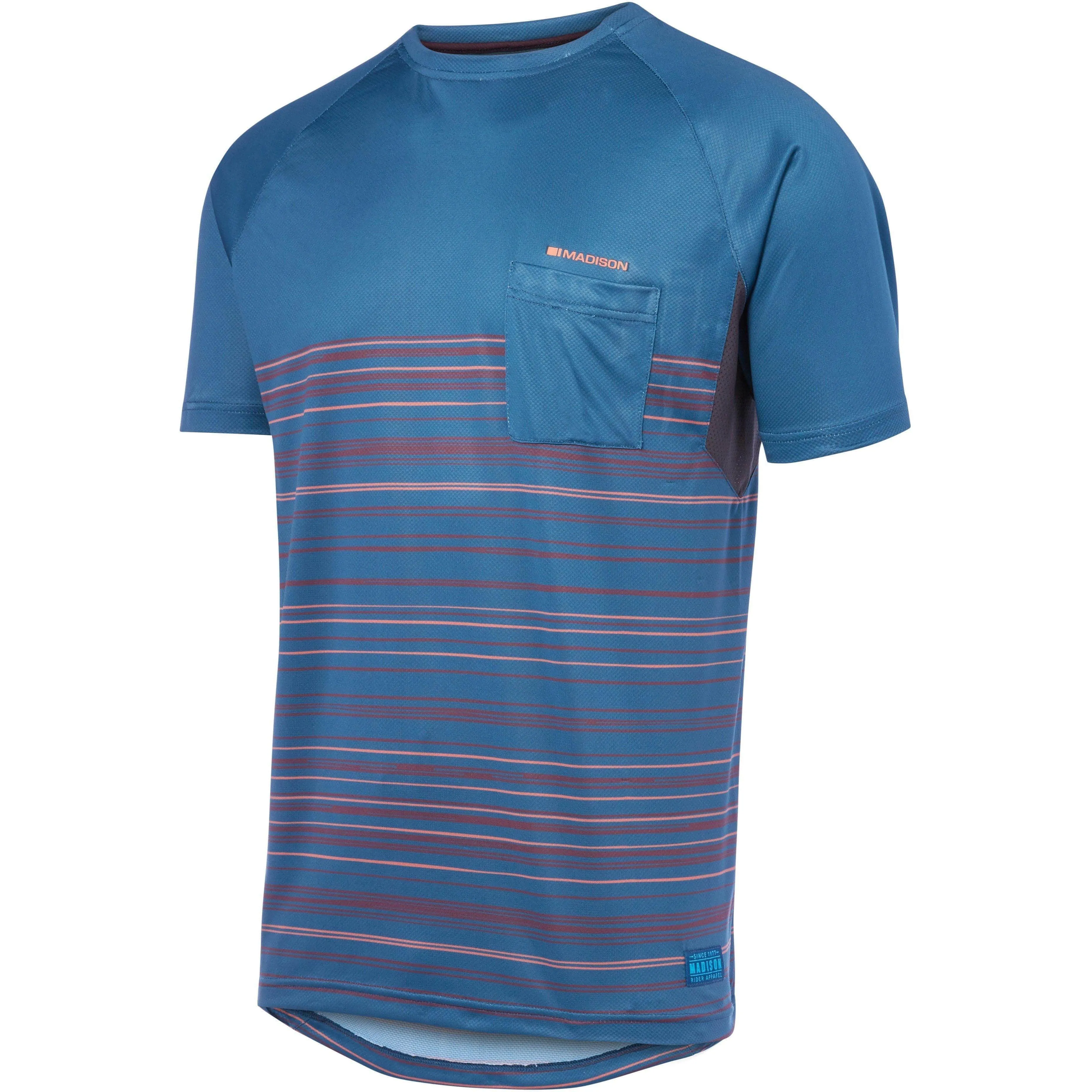 Madison Roam Short Sleeve Mens Cycling Jersey - Blue Casual Essential