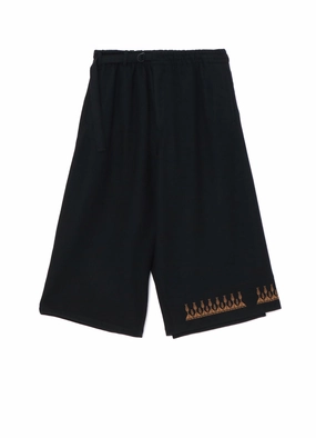 Bootcut shape Compact Pack COMPRESSED JERSEY ETHNIC EMBROIDERED WRAP PANTS