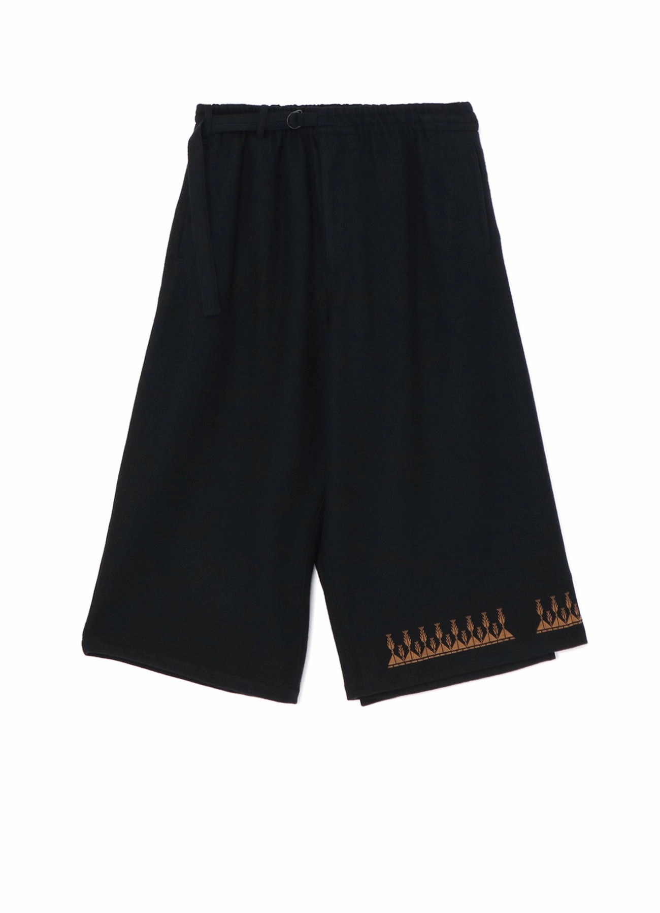 Bootcut shape Compact Pack COMPRESSED JERSEY ETHNIC EMBROIDERED WRAP PANTS