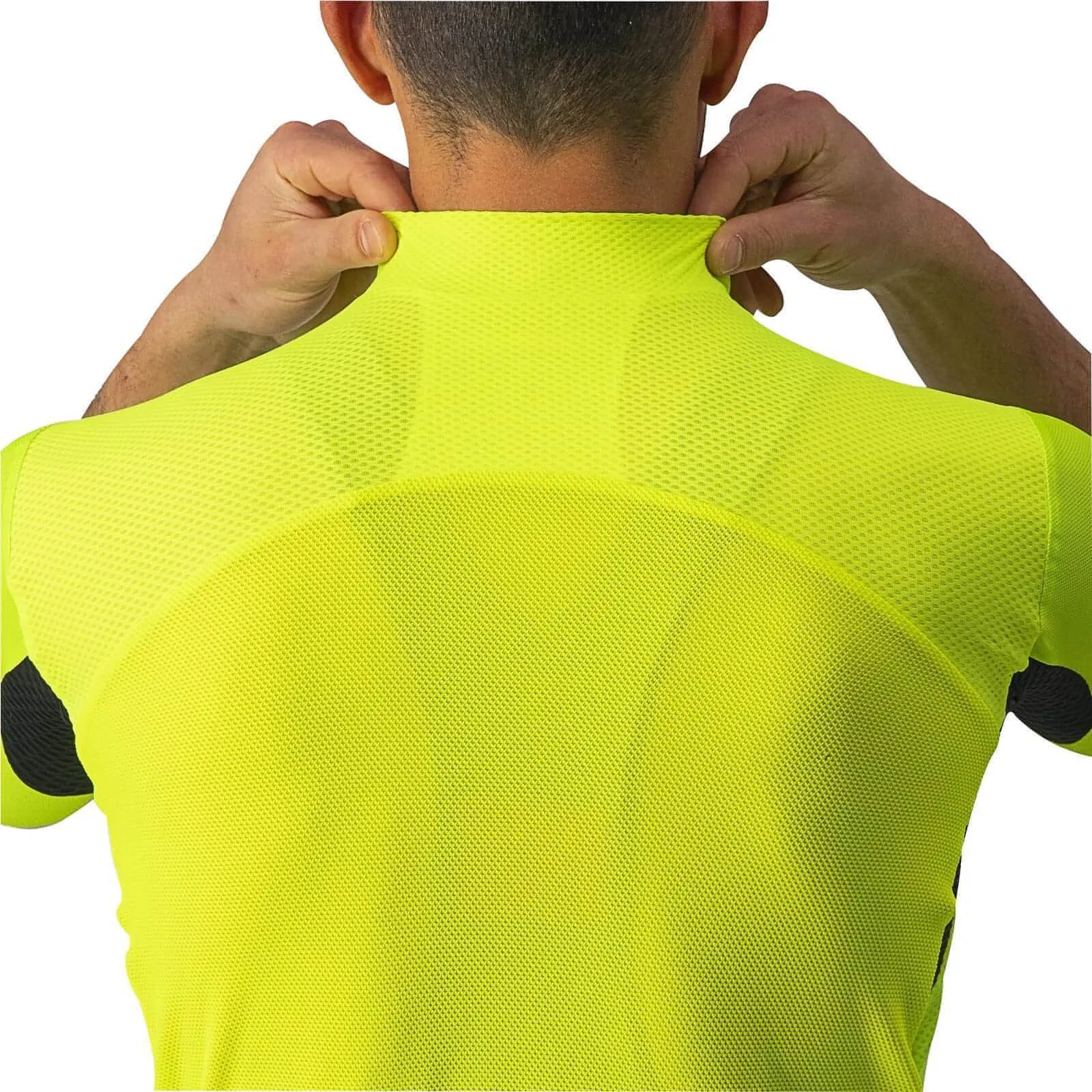 Castelli Endurance Elite Short Sleeve Mens Cycling Jersey - Yellow timeless Bold Design