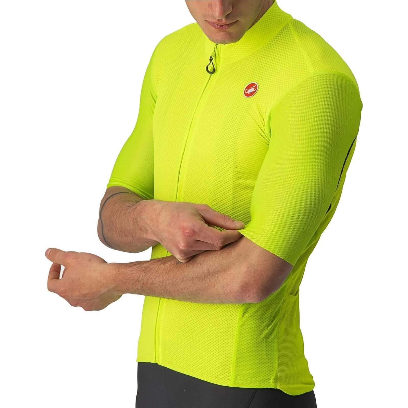 Castelli Endurance Elite Short Sleeve Mens Cycling Jersey - Yellow Holiday Trend Travel Light