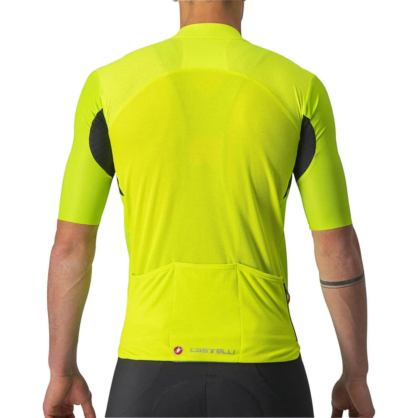 EasyCareFabric Trendy Vibes Castelli Endurance Elite Short Sleeve Mens Cycling Jersey - Yellow